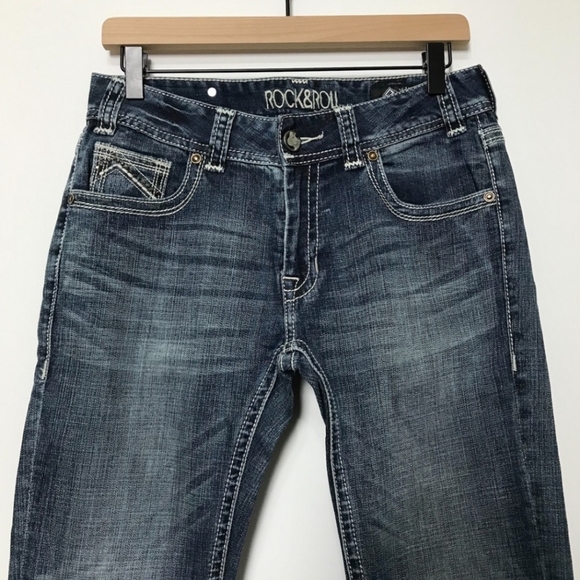 Rock & Roll Cowgirl Mid Rise Skinny Jeans Tall Inseam - Picture 4 of 15